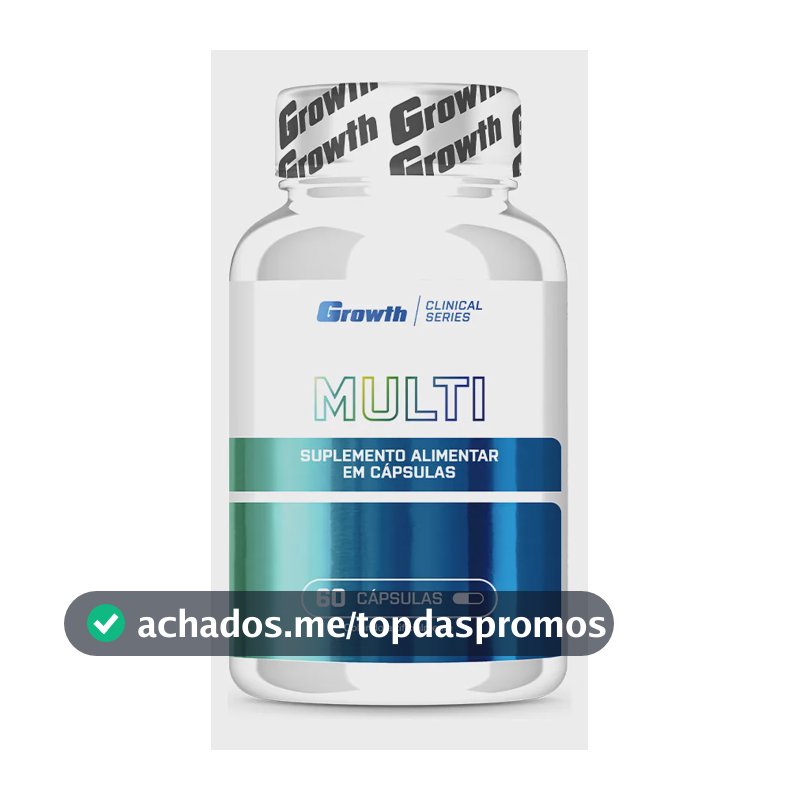 Multivitamínico 60 Cáps. Growth Supplements - Sem Sabor Sem Sabor