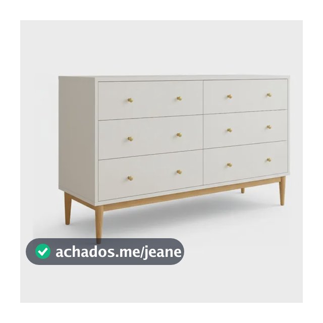 Cômoda Oslo 6 Gavetas Luxo Moderno Cores Premium