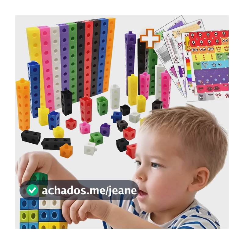 Numberblocks Brinquedo Educativo Cubos Matemáticos Didáticos Colorido