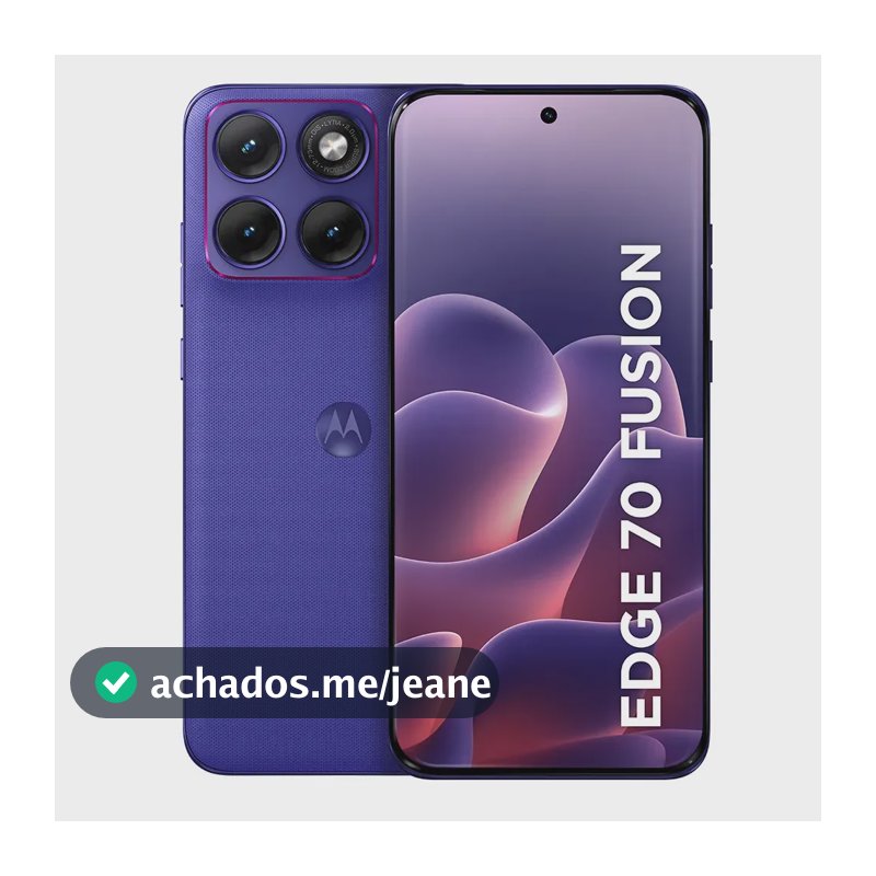 Smartphone Motorola Edge 70 Fusion 5g - 256gb 8gb Ram + 16gb Ram Boost, Camera 50mp Sony Lytia 710, Tela 1.5k Extreme Amoled 144hz - Roxo