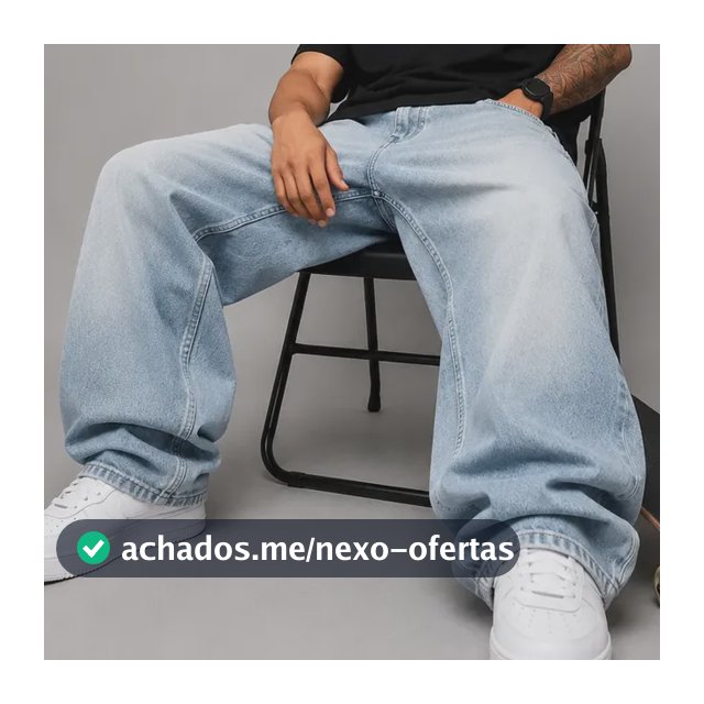 Calça Bag Masculina Jeans Balão Casual Moderna Estilo Larga