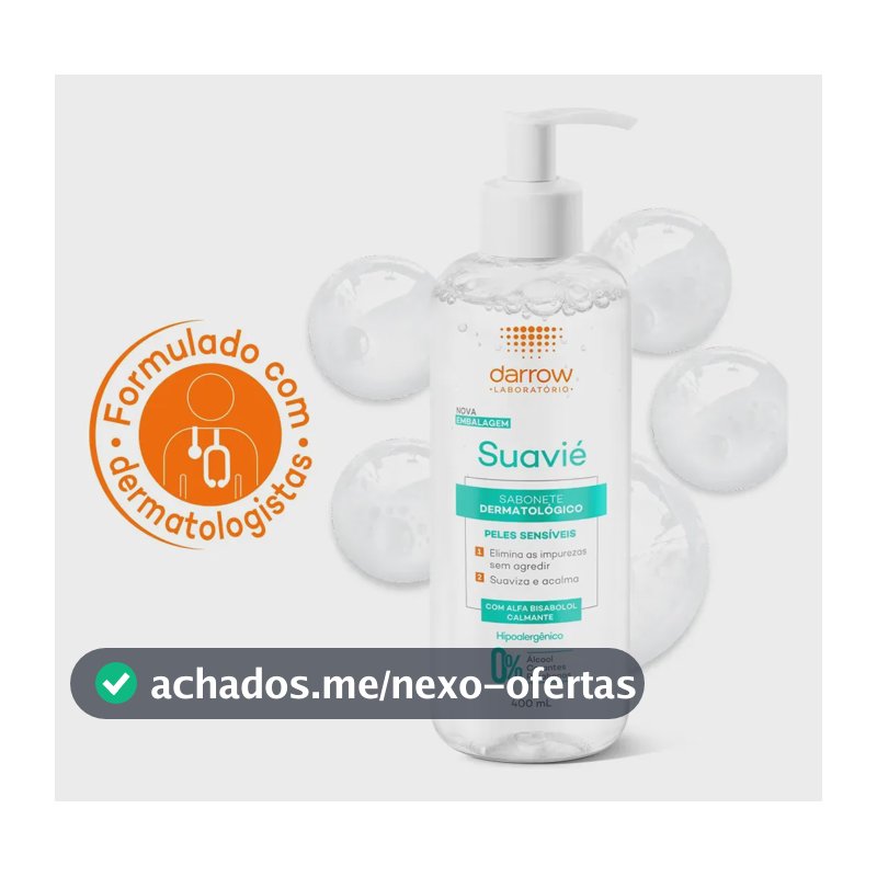 Sabonete Liquido Dermatológico Darrow Suavié Pele Sensível 400ml