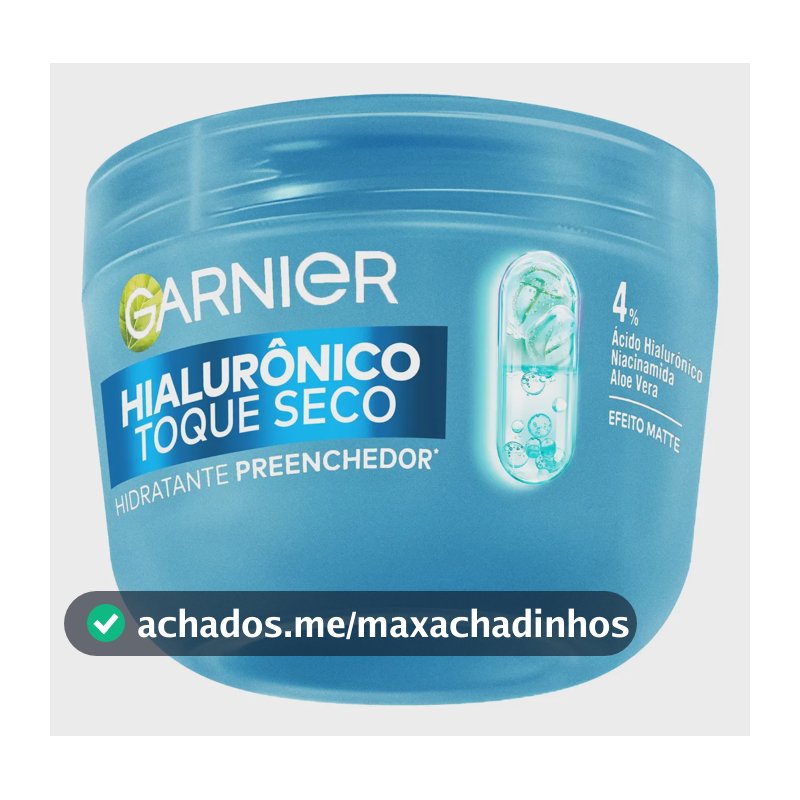 Gel Creme Hidratante Facial Hialurônico Toque Seco com Ácido Hialurônico, Niacinamida e Aloe Vera, Peles Mistas e Oleosas, 85g