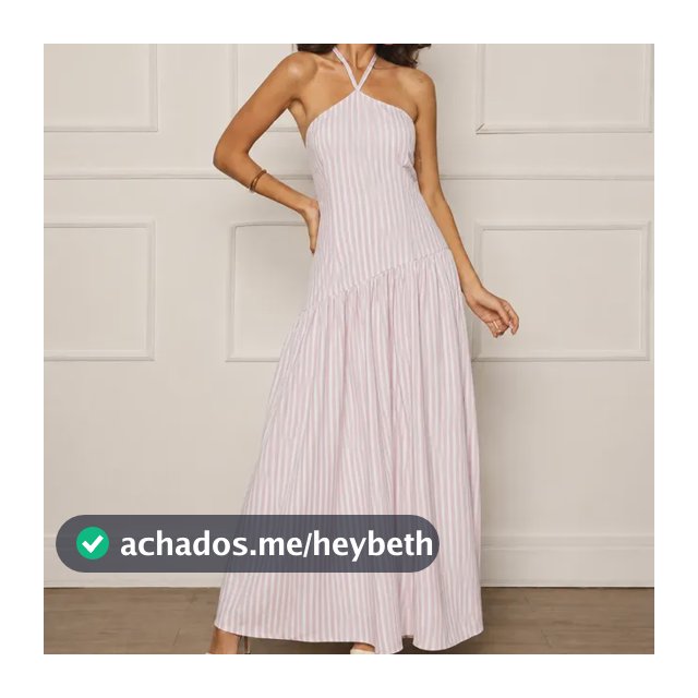 Vestido Listrado Soltinho Feminino  Midi Verão