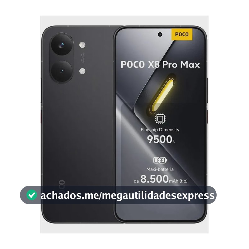 Celular Xiaomi Poco X8 Pro Max 12gb Ram 256gb - Global Preto Preto