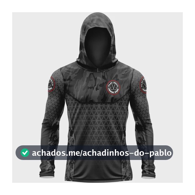 Camisa Pesca Capuz Camuflada Com Proteção Uv50+ Play Pesca