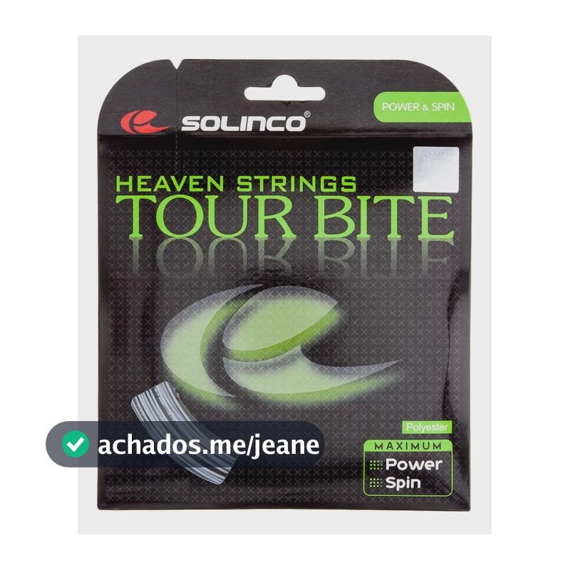 Corda de Tênis Solinco Tour Bite, Poliéster Prata