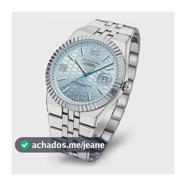 Relógio Masculino Vavavoom Aço Inoxidável Quartzo 40mm Prateado Azul-celeste