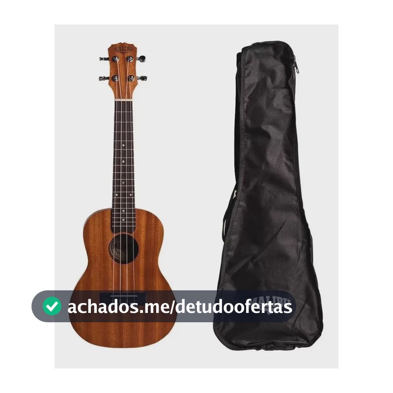 Ukulele Malibu Concert 23 Sapele Natural Com Bag