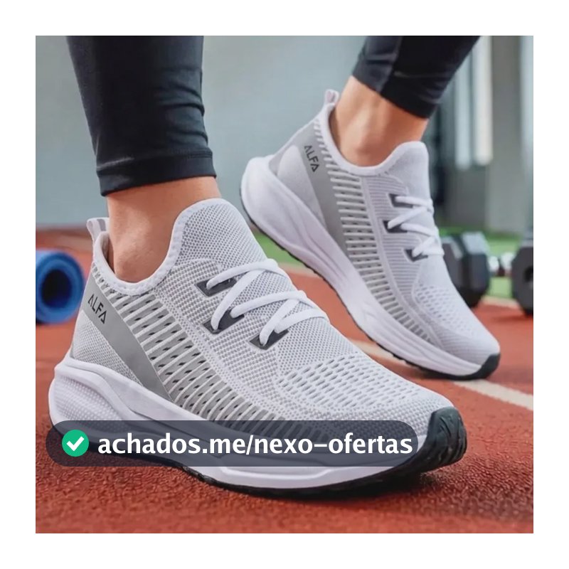 Tênis Feminino Academia Casual Confortável Mega Promoção Branco 35,0 Br