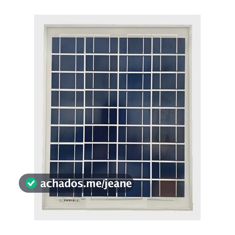 Painel Placa Celula Solar Fotovoltaica 20w (watts) Inmetro Nao Definido 18v 21v