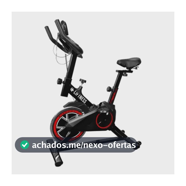 Liftness Bicicleta Ergométrica Fitness SP50PTVM Para Cardio E Musculação Academia Com Base Cor Preto E Vermelho