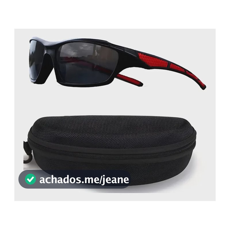 Óculos de Sol Federal Time Sport Polarizado para Pesca e Ciclismo, Proteção UV400, com Lente Preta