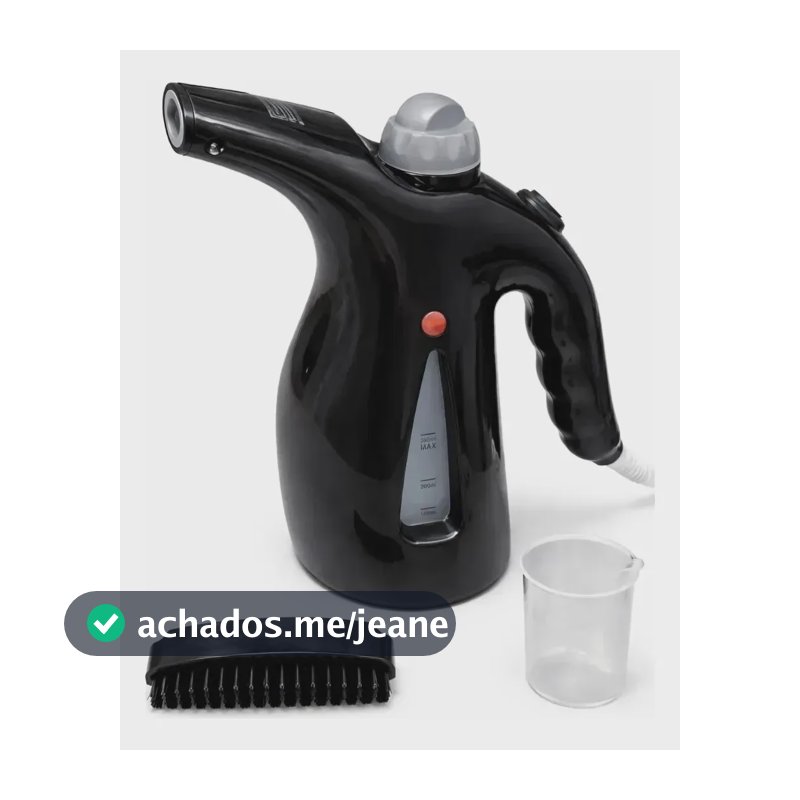Passadeira A Vapor Portátil Para Roupas Vaporizador Preto Com Cinza 127v