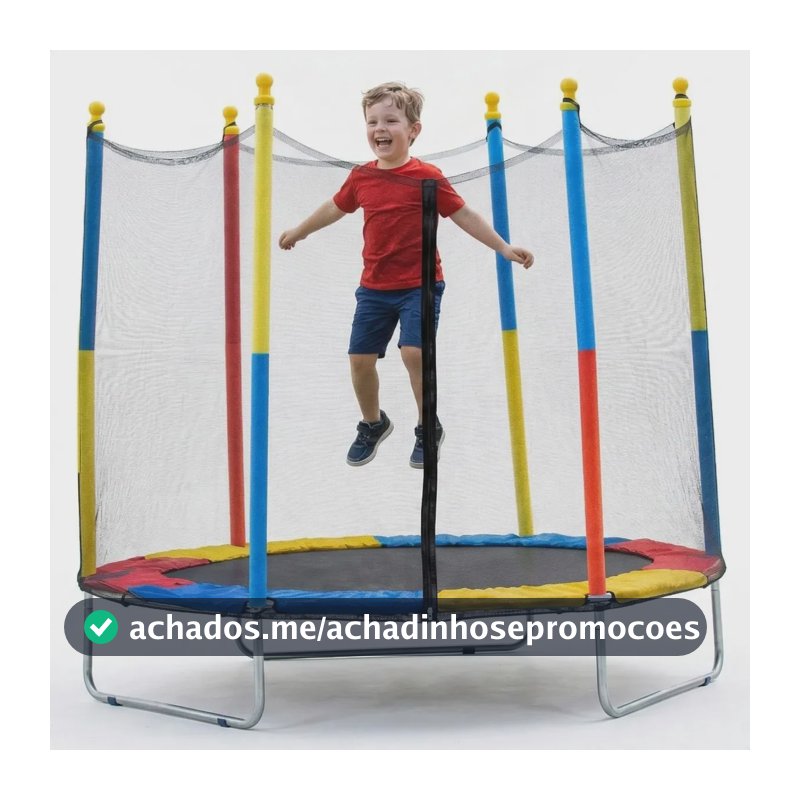 Cama Elástica Infantil Pula Pula 1,8m Trampolim Com Zíper