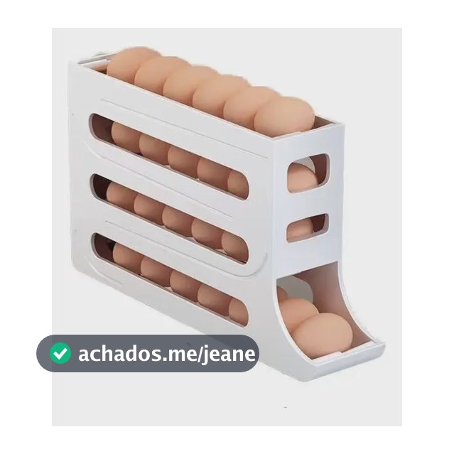 Porta Ovos Deslizante MR. Ogro de 4 Andares Branco para 28 Ovos