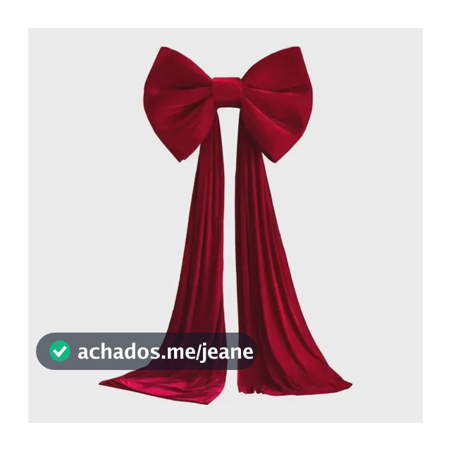 Laço Decorativo Grande Para Árvore De Natal Vermelho Lisa