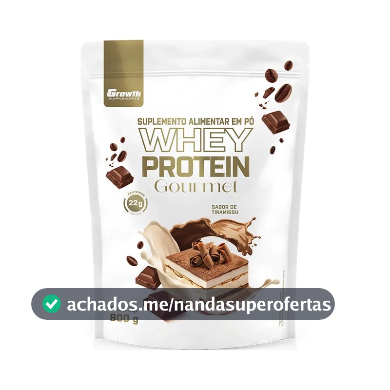 Whey Protein Gourmet 800g Growth Supplements - Tiramisu