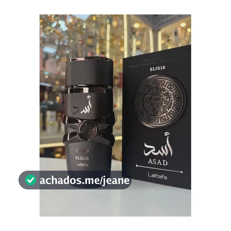 Perfume Masculino Asad Elixir Lattafa Eau de Parfum Árabe Amadeirado 100 mL