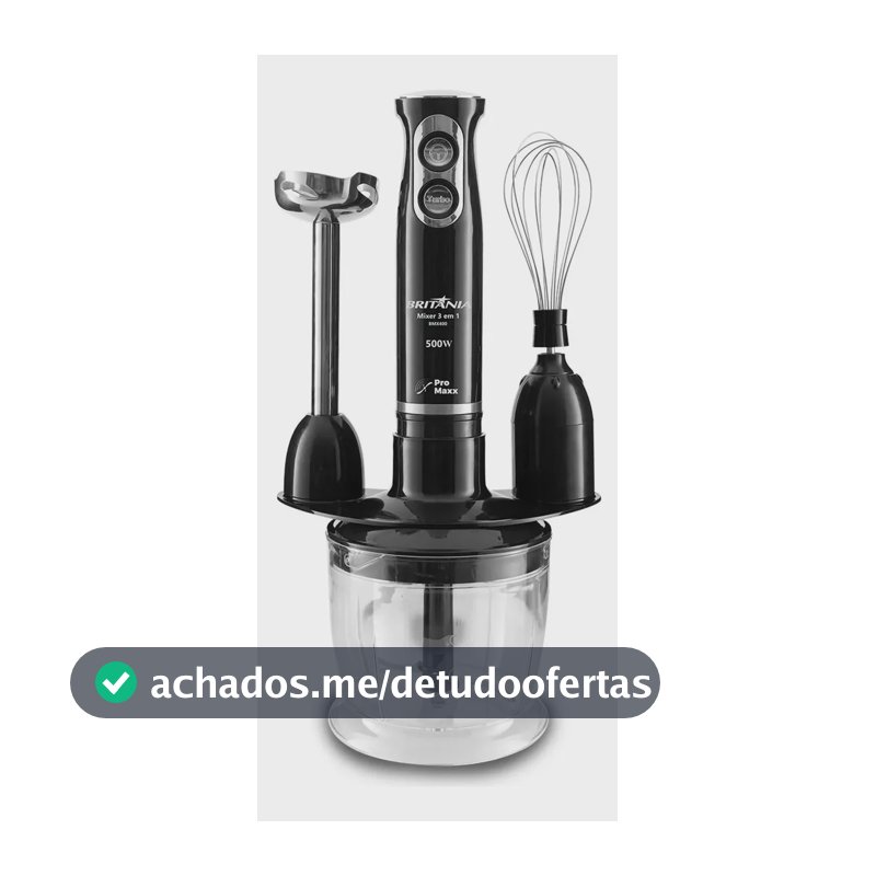 Mixer Bmx400p 3 Em 1 500w Cor Preto Britânia 110v Preto