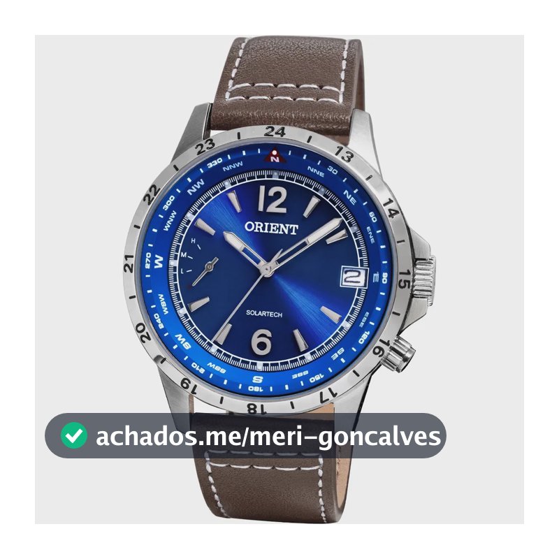 Relógio Masculino Orient Solartech Neo Sports Exclusivo Couro Legítimo MBSC1051D2NB