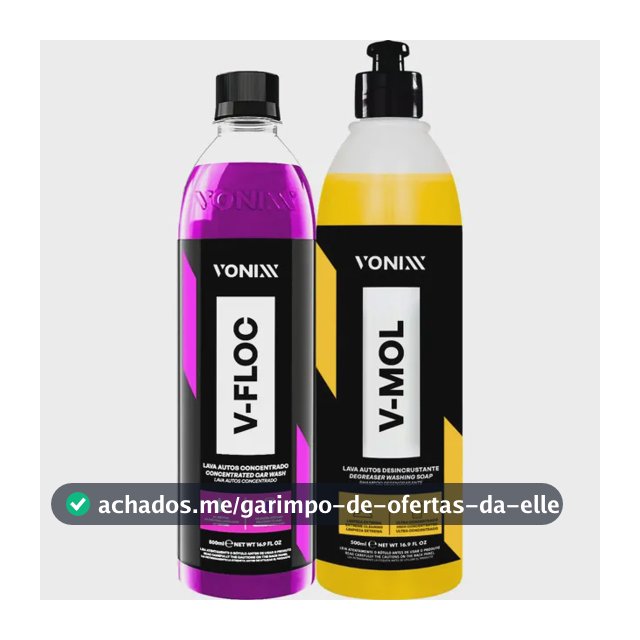 Kit Shampoo Automotivo Esfregação Neutro V-floc V-mol Vonixx