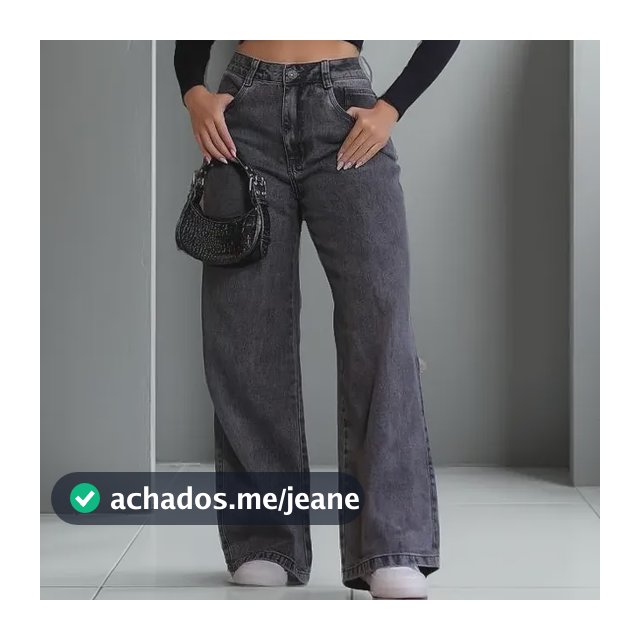 Calça Jeans Feminina Wide Leg Pantalona  100% Algodão