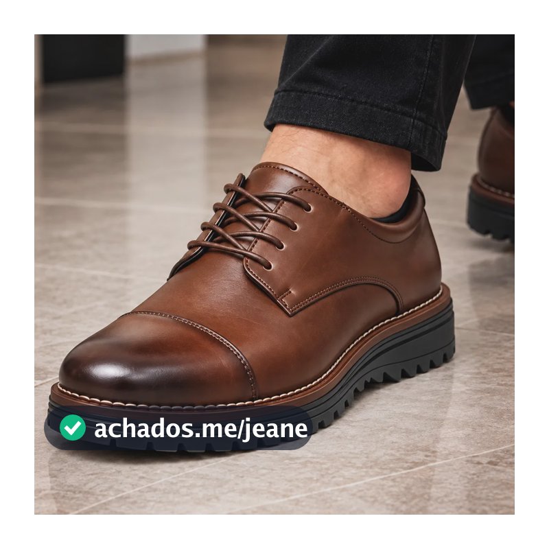 Sapato Masculino Mocassim Tratorado Premium Casual Wisky 44