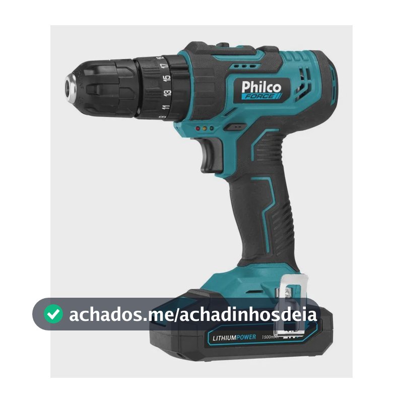 Furadeira Parafusadeira De Impacto Philco PPF21M 21v 10mm Bivolt Cor Azul-petróleo