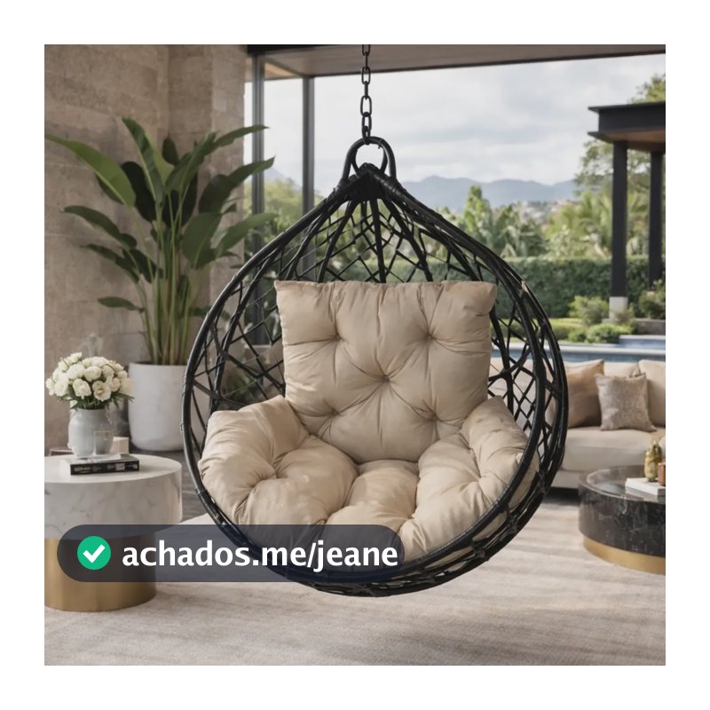 Balanço Concha Para Jardim Varanda Com Almofada Impermeável Argila Tecido Impermeável