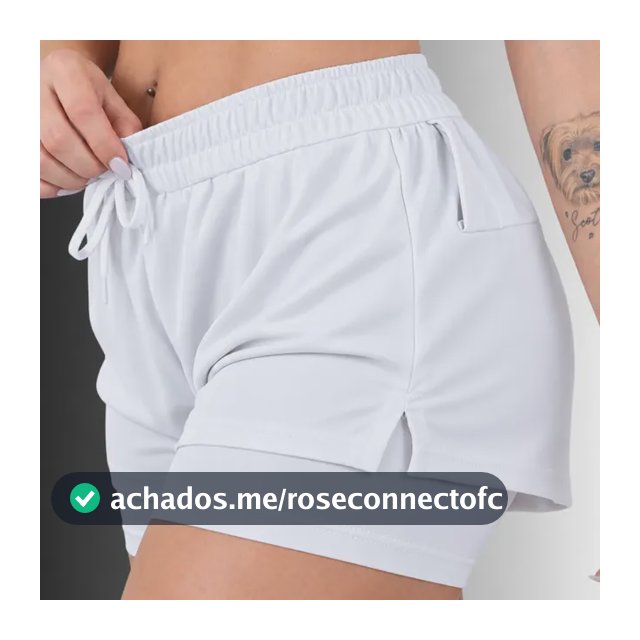 Shorts 2 Em 1 Feminino Academia Duplo Bolso Interno Corrida