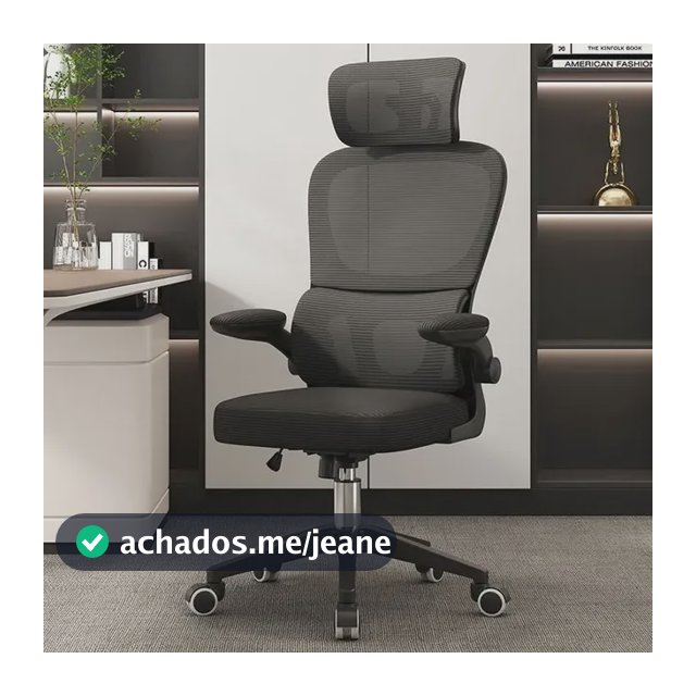 Cadeira Python Fly Escritório Confort Ergonômico Apoio De Lombar Cor Preto