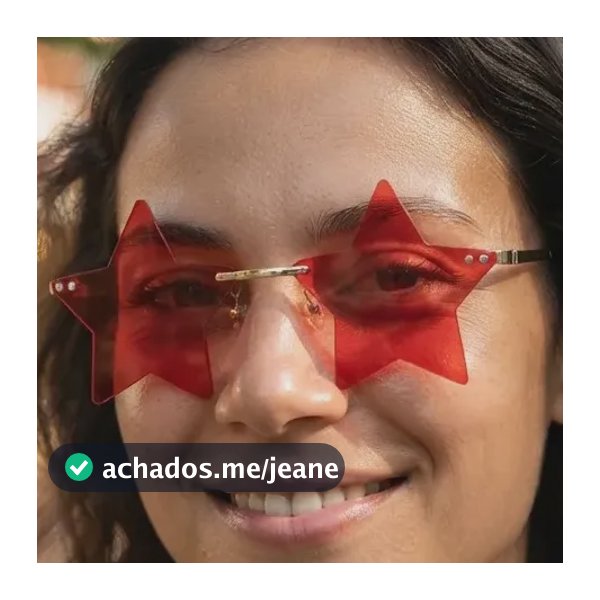Óculos De Sol Sem Aro Estrela Policarbonato Metal