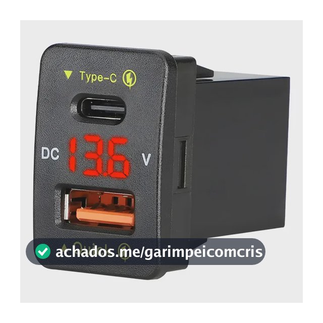 Carregador 36w Qc3.0 Usb Para Toyota