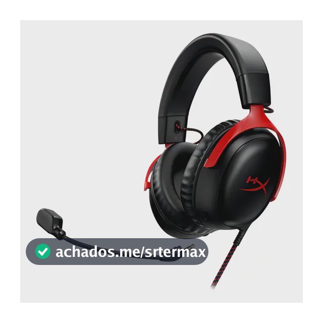 Headset Gamer HyperX Cloud III Preto e Vermelho com Microfone e Som Surround 7.1 para PC, PS5 e Xbox