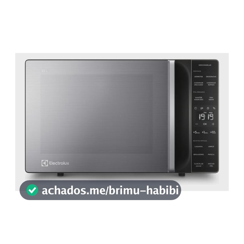 Micro-ondas ME23S 23L Efficient Com Descongelamento Assistido Cor Inox Electrolux