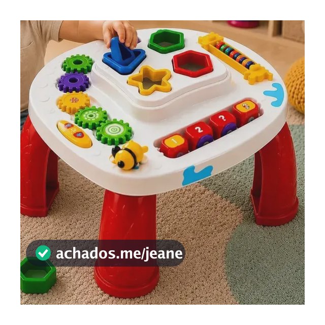 Mesinha Didática Educativa Com Atividades Infantil Divertida Cor Vermelho