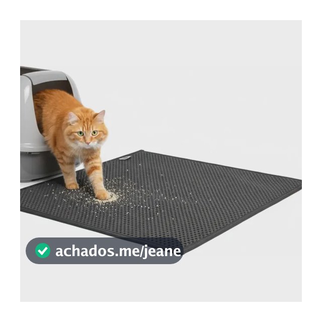 Tapete Coletor Areia Grande 100x75cm Para Gatos Limpa Patas