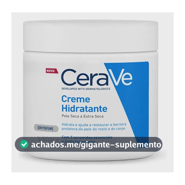 Creme Hidratante Facial Corporal Pele Seca 3 Ceramidas CeraVe 454g