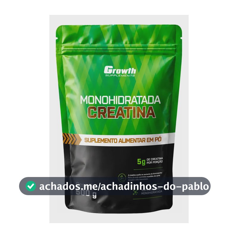 Creatina Monohidratada 500g Pouch - Growth Supplements Sem Sabor