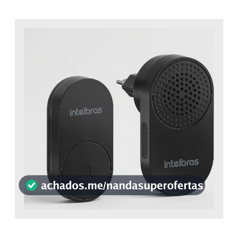 Campainha Intelbras Cik 102 Sem Fio Não Precisa De Bateria ! Preto