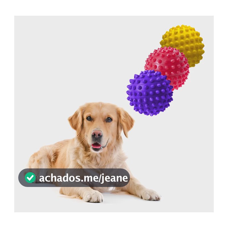 3 Bola Bolinha Para Golden Maciça Resistente - Envio Rápido Sortida