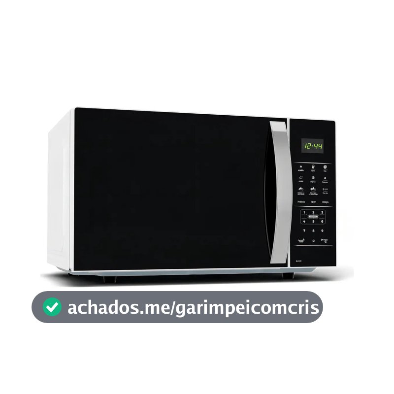 Micro-ondas Britânia BMO38 33 Litros Limpa Fácil 1400W Branco com Preto