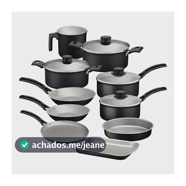 Jogo De Panelas Tramontina Antiaderente Turim 10 Pç Preto