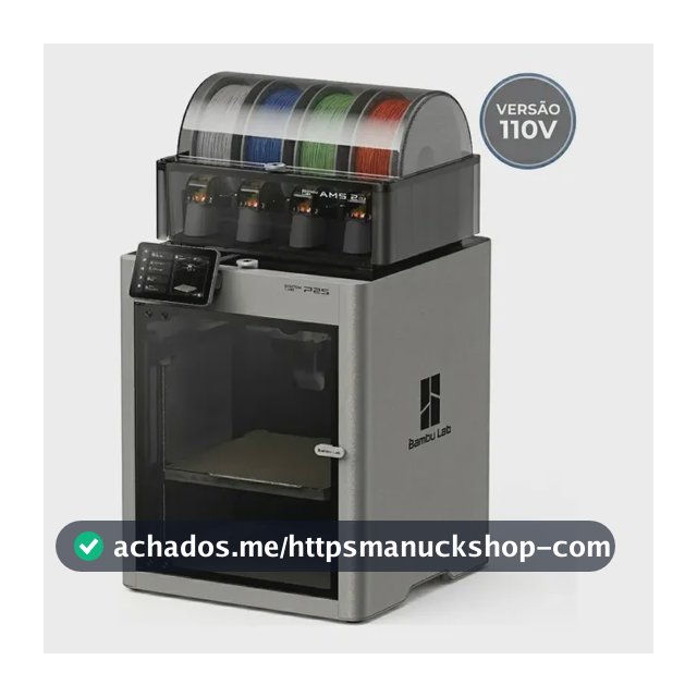 Impressora 3D Bambu Lab P2S + AMS 2 PRO - 110V