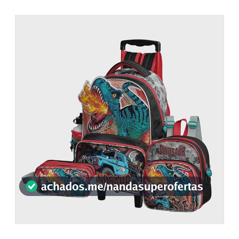 Kit Mochila C/ Carrinho De Rodas Lancheira E Estojo De Lápis Cinza Kit Mochila Escolar Menino Menina Lancheira Térmica Reforçada Estojo De Lapis