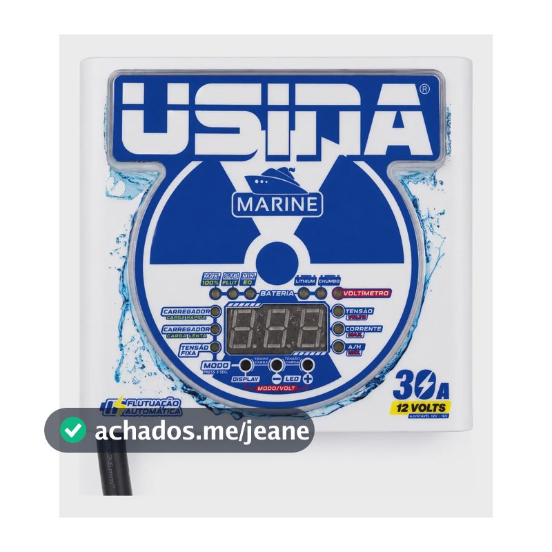 Fonte E Carregador Usina Marine Connect 30a 12v