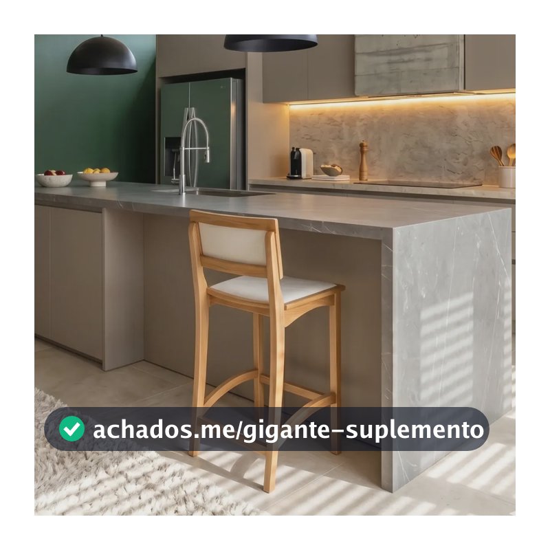 Banqueta Alta Para Bancada Cozinha Madeira Resistente Moderno