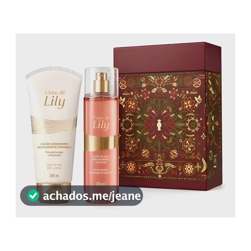 Kit Natal 2026 L'eau De Lily Soleil Body Splash + Hidratante
