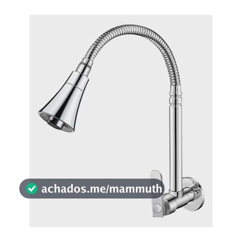 Torneira Cozinha Gourmet Parede Flexível-3 Jatos 1/4 Volta Prateado Brilhante